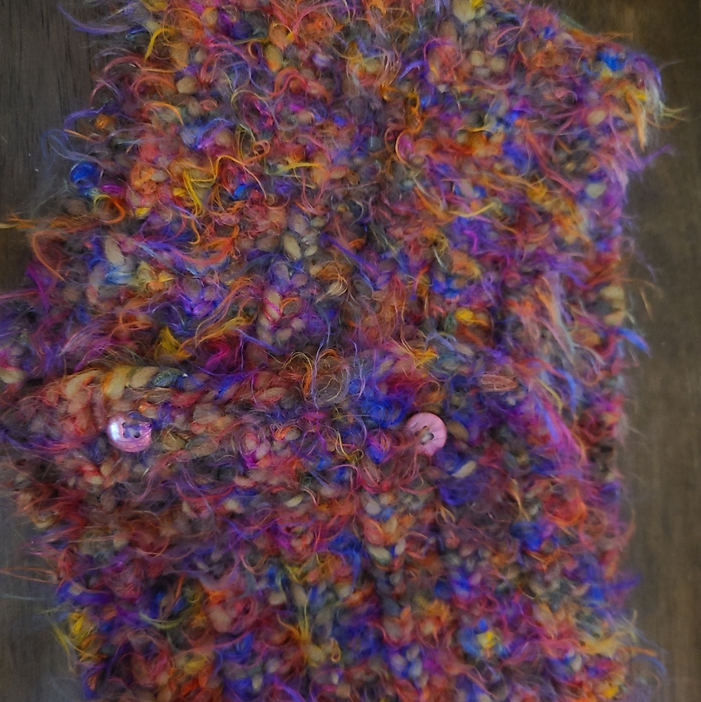 Hand-knit cowl